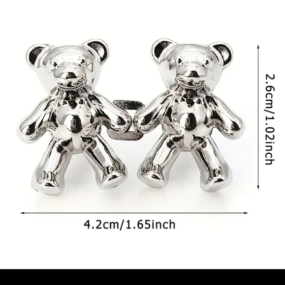 Cute Bear Button Pins For Jeans, Instant Pant Waist Tightener - Picture 4 of 6